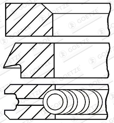 GOETZE ENGINE Kolbenringsatz (08-427700-00)