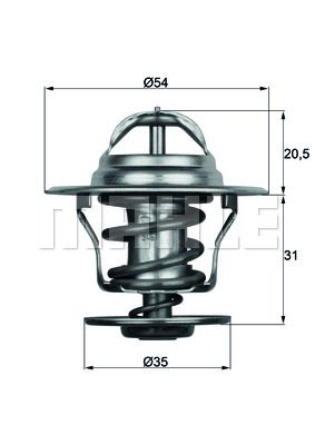 MAHLE Thermostat, Kühlmittel (TX 15 84D)