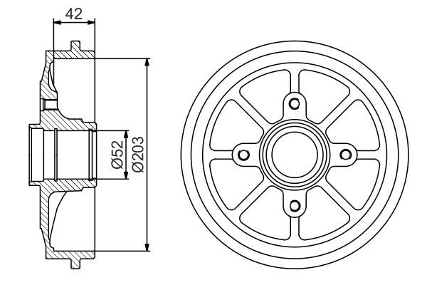 BOSCH Bremstrommel (0 986 477 303)