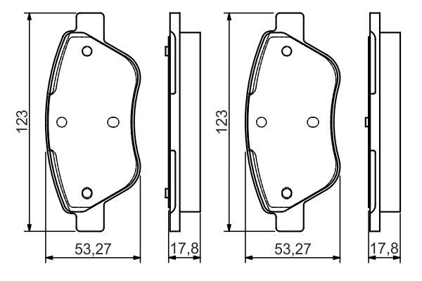 BOSCH Bremsbelagsatz, Scheibenbremse (0 986 495 102)