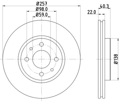 HELLA Bremsscheibe (8DD 355 103-971)