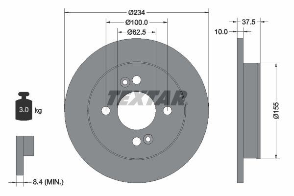 TEXTAR Bremsscheibe (92147203)