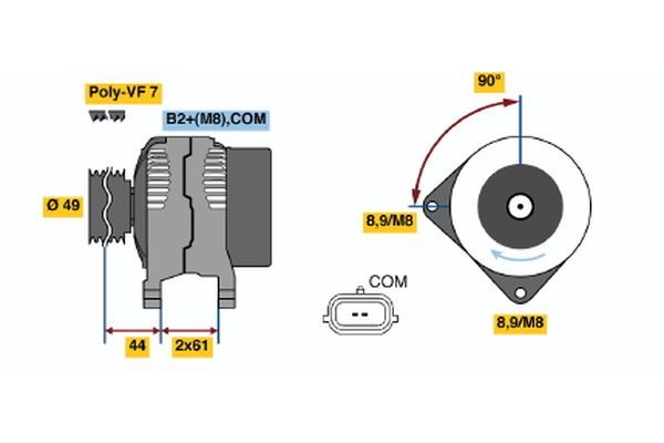 BOSCH Generator (0 986 048 040)