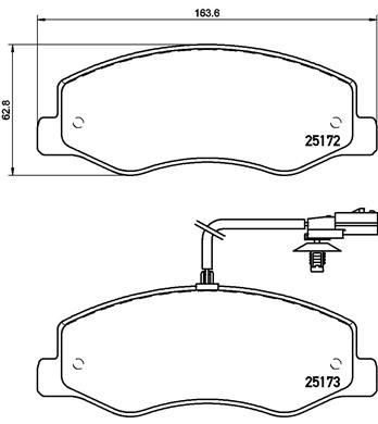 BREMBO Bremsbelagsatz, Scheibenbremse (P 68 061)