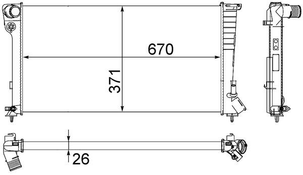 MAHLE Kühler, Motorkühlung (CR 495 000S)