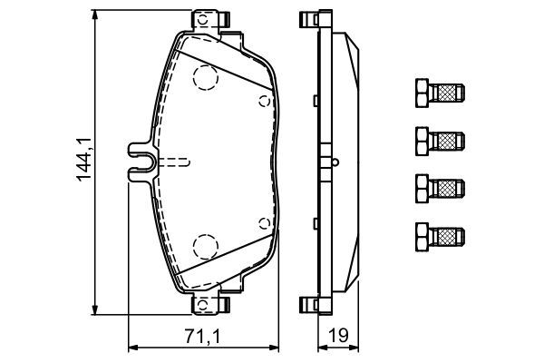 BOSCH Bremsbelagsatz, Scheibenbremse (0 986 494 937)