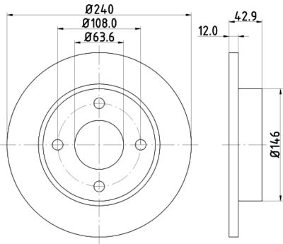 HELLA Bremsscheibe (8DD 355 104-631)