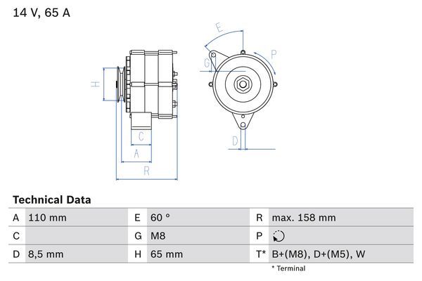 BOSCH Generator (0 986 034 500)