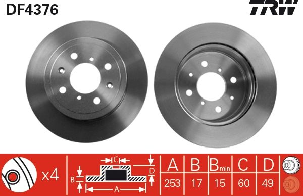 TRW Bremsscheibe (DF4376)