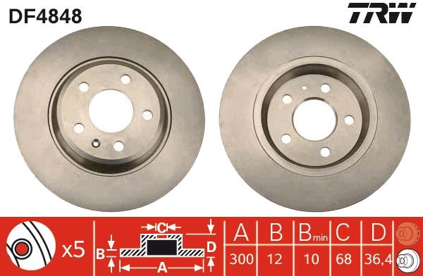 TRW Bremsscheibe (DF4848)