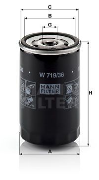 MANN-FILTER Ölfilter (W 719/36)