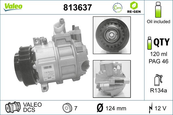 VALEO Kompressor, Klimaanlage (813637)