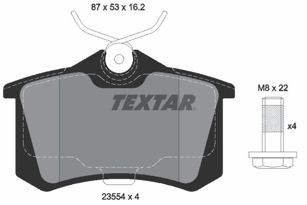 TEXTAR Bremsbelagsatz, Scheibenbremse (2355406)