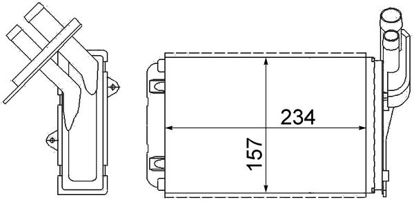 MAHLE Wärmetauscher, Innenraumheizung (AH 99 000S) Thumbnail