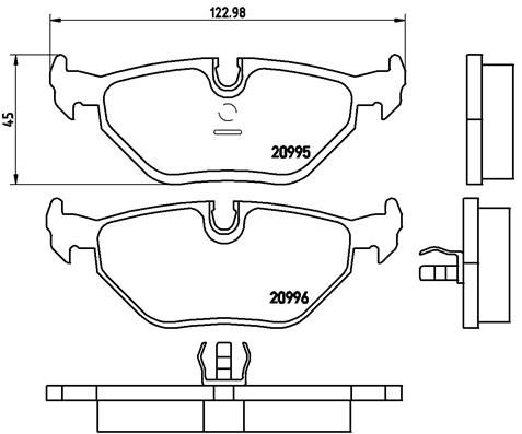 BREMBO Bremsbelagsatz, Scheibenbremse (P 06 011)