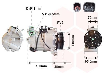 VAN WEZEL Kompressor, Klimaanlage (5900K143)