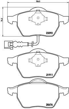 BREMBO Bremsbelagsatz, Scheibenbremse (P 85 045)