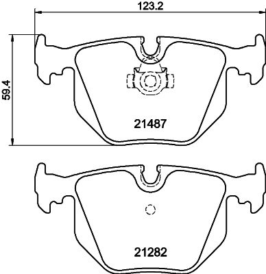 HELLA PAGID Bremsbelagsatz, Scheibenbremse (8DB 355 008-091)