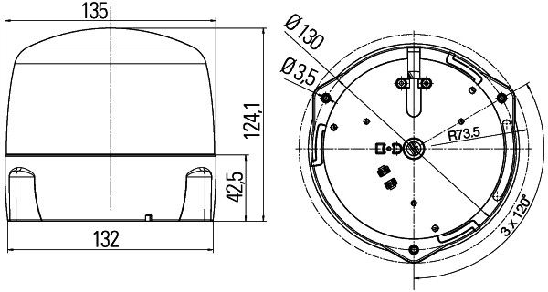 HELLA Rundumkennleuchte (2RL 010 979-001)