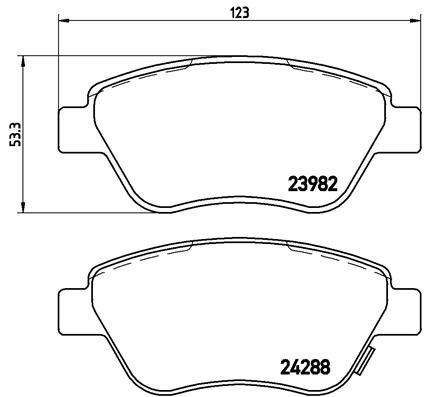 BREMBO Bremsbelagsatz, Scheibenbremse (P 59 051)