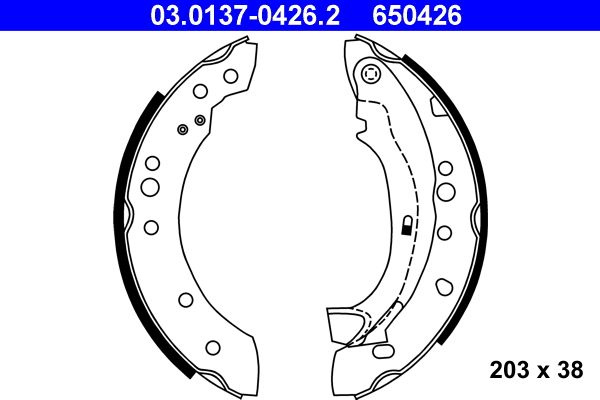 ATE Bremsbackensatz (03.0137-0426.2)