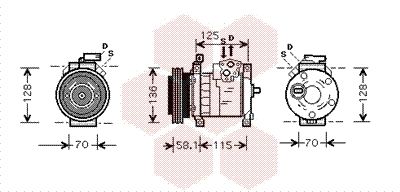 VAN WEZEL Kompressor, Klimaanlage (0700K094)