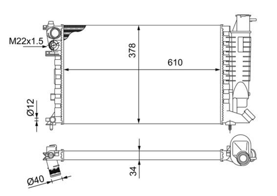 MAHLE Kühler, Motorkühlung (CR 481 000S)