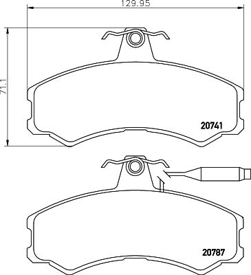 HELLA Bremsbelagsatz, Scheibenbremse (8DB 355 006-011)