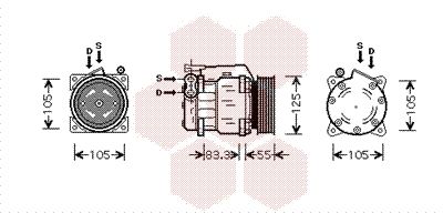 VAN WEZEL Kompressor, Klimaanlage (0100K090)