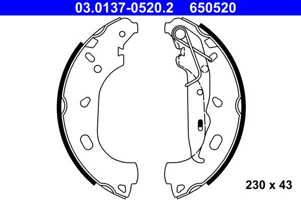 ATE Bremsbackensatz (03.0137-0520.2)