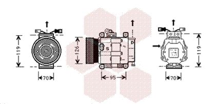 VAN WEZEL Kompressor, Klimaanlage (1700K048)