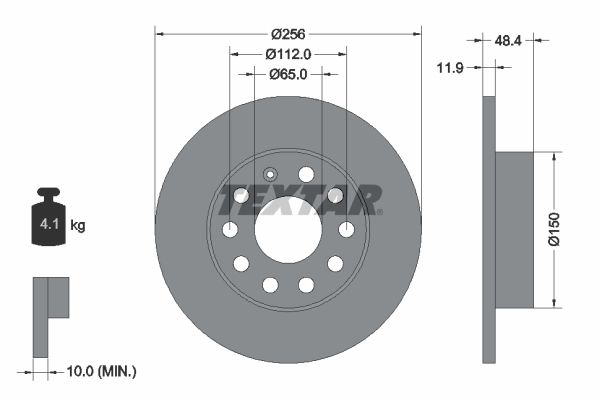 TEXTAR Bremsscheibe (92121103)