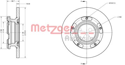 METZGER Bremsscheibe (6110205)