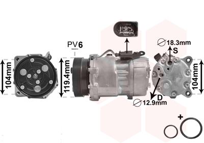 VAN WEZEL Kompressor, Klimaanlage (1800K321)