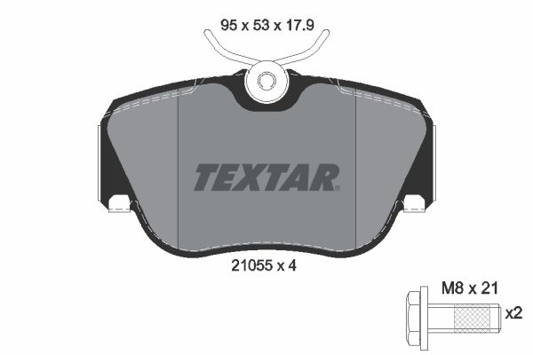 TEXTAR Bremsbelagsatz, Scheibenbremse (2105503)