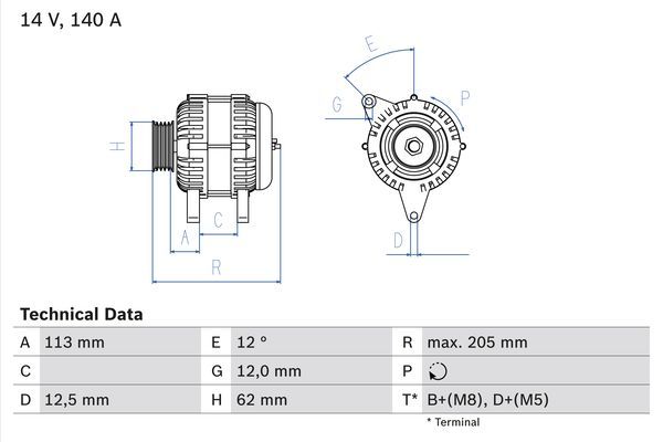 BOSCH Generator (0 986 082 620)