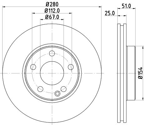 HELLA Bremsscheibe (8DD 355 119-601)