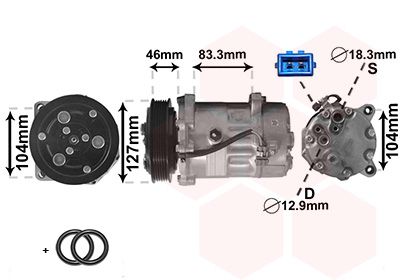 VAN WEZEL Kompressor, Klimaanlage (5800K050)