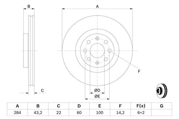 BOSCH Bremsscheibe (0 986 479 224)