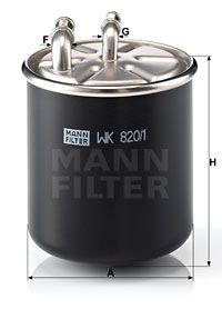 MANN-FILTER Kraftstofffilter (WK 820/1)