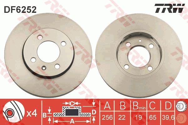 TRW Bremsscheibe (DF6252)