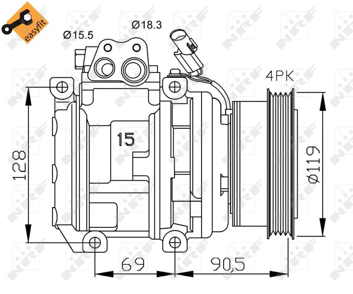 NRF Kompressor, Klimaanlage (32438)