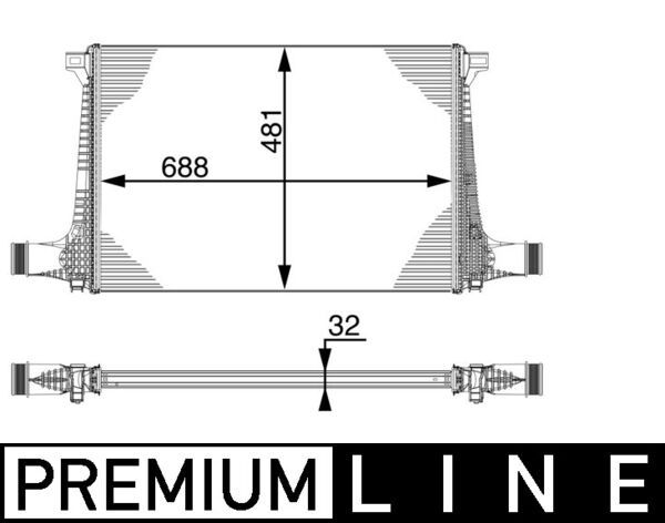 MAHLE Ladeluftkühler (CI 208 000P)