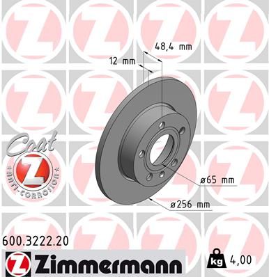 ZIMMERMANN Bremsscheibe (600.3222.20)