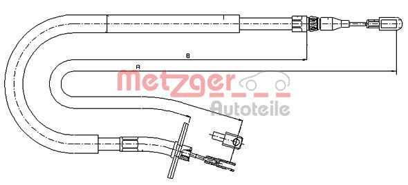 METZGER Seilzug, Feststellbremse (10.9875)