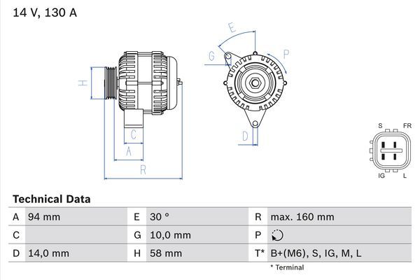 BOSCH Generator (0 986 049 221)