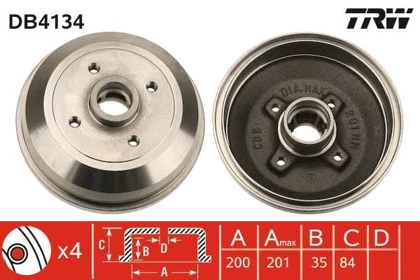 TRW Bremstrommel (DB4134)