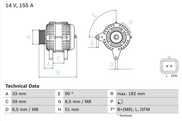 BOSCH Generator (0 986 046 250)