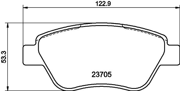 HELLA Bremsbelagsatz, Scheibenbremse (8DB 355 025-301)