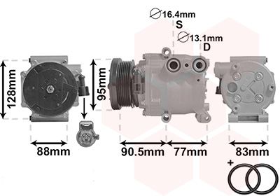 VAN WEZEL Kompressor, Klimaanlage (1800K434)